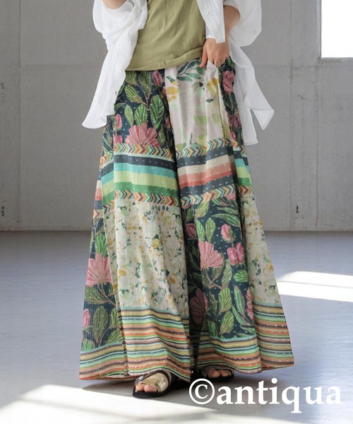 antiqua（アンティカ）の「ドビー柄ワイドパンツ（その他パンツ・レディース・その他・ONESIZE）」の16枚目の写真