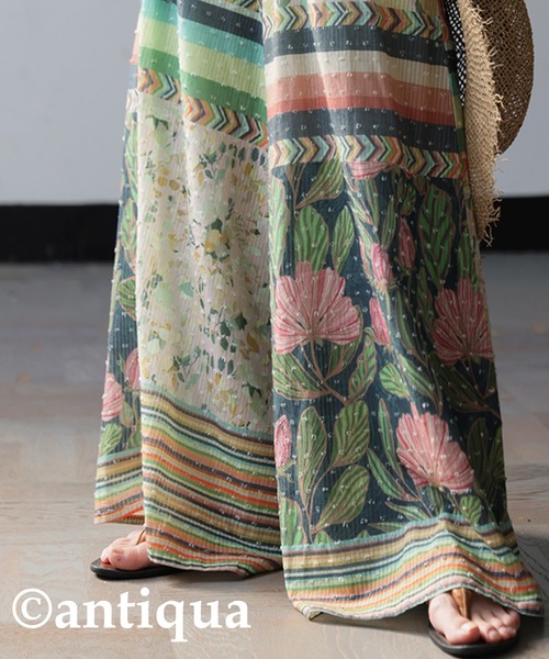 antiqua（アンティカ）の「ドビー柄ワイドパンツ（その他パンツ・レディース・その他・ONESIZE）」の3枚目の写真