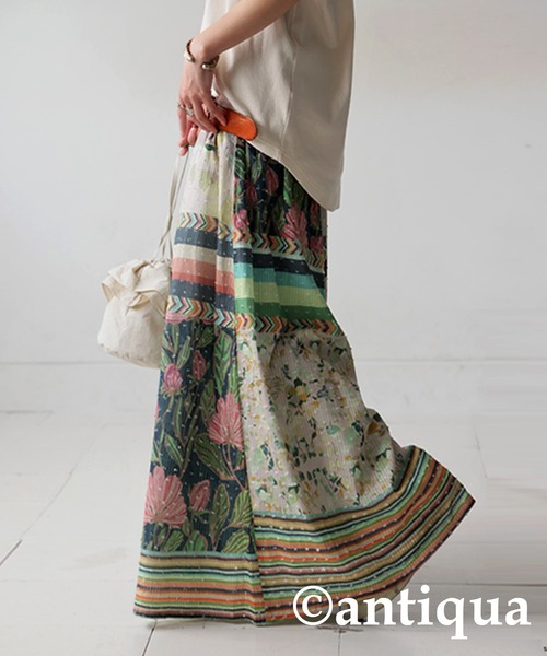 antiqua（アンティカ）の「ドビー柄ワイドパンツ（その他パンツ・レディース・その他・ONESIZE）」の5枚目の写真