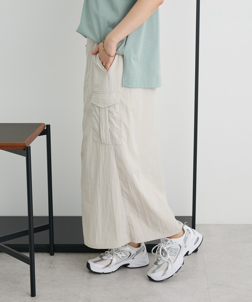 CRAFT STANDARD BOUTIQUE(クラフトスタンダードブティック)の「カーゴスカート(スカート・レディース・アイボリー/チャコールグレー/テラコッタ・FREE)」の4枚目の写真