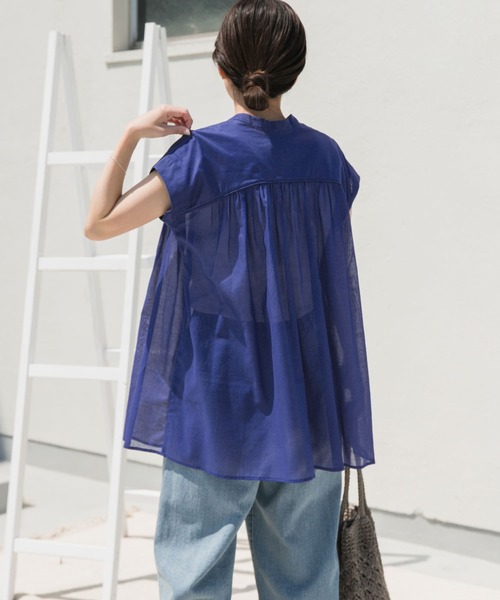 『UR TECH』ボイルギャザーフレンチブラウス URBAN RESEARCH DOORS｜『UR TECH』ボイルギャザーフレンチ