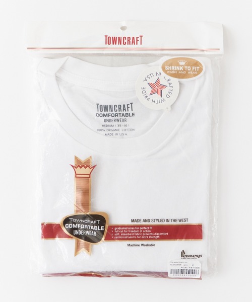 TOWNCRAFT(タウンクラフト)の「TOWNCRAFT/タウンクラフト USA MADE PACK TEE Tシャツ(Tシャツ/カットソー・メンズ・ホワイト/ベージュ/ナチュラル/ネイビー/パープル/チャコール・L/XL/M)」の21枚目の写真