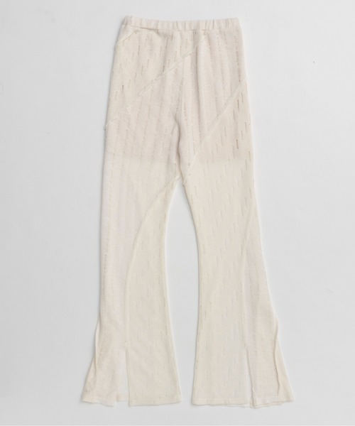 MAISON SPECIAL(メゾンスペシャル)の「Multi Fabric Easy Flare Pants/マルチファブリックイージーフレアパンツ(その他パンツ・レディース・ホワイト/ブラック・36/38)」の16枚目の写真