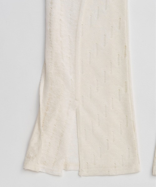 MAISON SPECIAL(メゾンスペシャル)の「Multi Fabric Easy Flare Pants/マルチファブリックイージーフレアパンツ(その他パンツ・レディース・ホワイト/ブラック・36/38)」の17枚目の写真