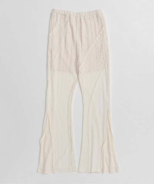 セール】Multi Fabric Easy Flare Pants/マルチファブリック
