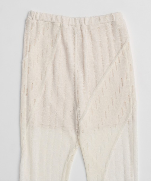 MAISON SPECIAL(メゾンスペシャル)の「Multi Fabric Easy Flare Pants/マルチファブリックイージーフレアパンツ(その他パンツ・レディース・ホワイト/ブラック・36/38)」の14枚目の写真