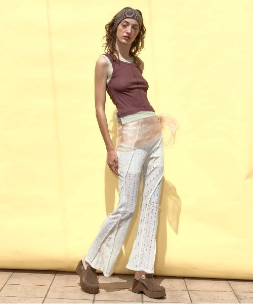 maison special マルチファブリックスタプレフレアパンツ MAISON SPECIAL（メゾンスペシャル）の「《ユニセックスアイテム