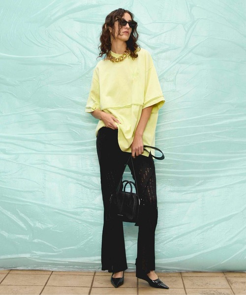 セール】Multi Fabric Easy Flare Pants/マルチファブリック