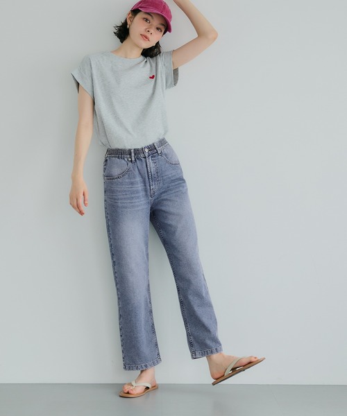 coca（coca）（コカ）の「テーパードパンツ（デニムパンツ・レディース・ブルー/ライトブルー・S/L/M）」の7枚目の写真