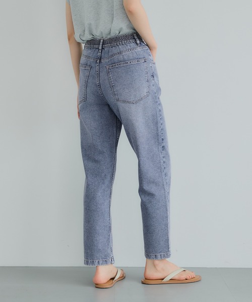 coca（coca）（コカ）の「テーパードパンツ（デニムパンツ・レディース・ブルー/ライトブルー・S/L/M）」の8枚目の写真