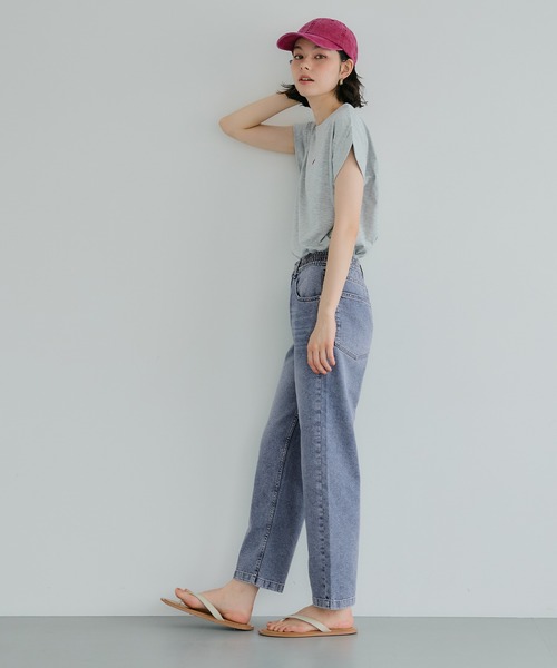 coca（coca）（コカ）の「テーパードパンツ（デニムパンツ・レディース・ブルー/ライトブルー・S/L/M）」の9枚目の写真