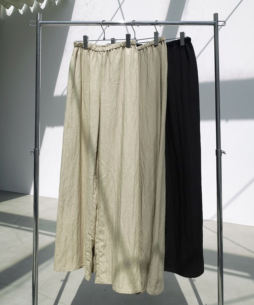 evernavy(エバーネイビー)の「リネンブレンドイージーワイドパンツ(その他パンツ・レディース・ブラック/ベージュ/カーキ・S/L/M)」の20枚目の写真