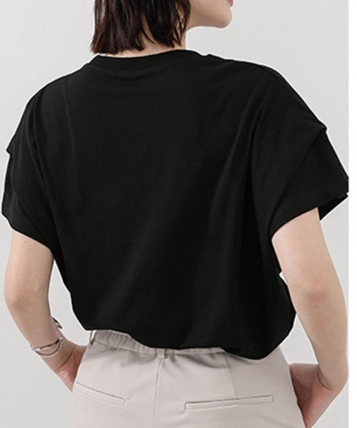 SallyLunn(サリーラン)の「UVカット半袖トップス(Tシャツ/カットソー・レディース・ブラック/ホワイト/ブラック×ホワイト/ネイビー×ホワイト・FREE)」の16枚目の写真