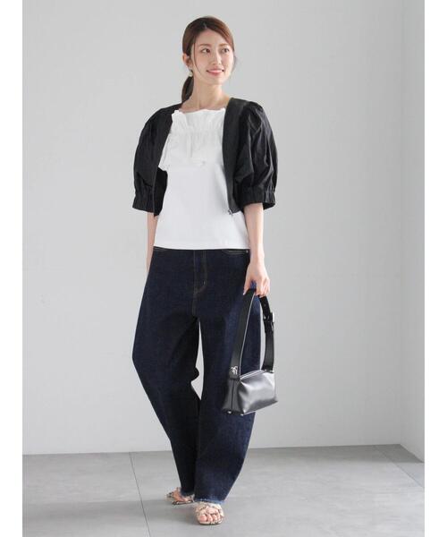 Te chichi（テチチ）の「オフショルドッキングトップス（Tシャツ/カットソー・レディース・ホワイト/モカ/ブラック・F）」の5枚目の写真