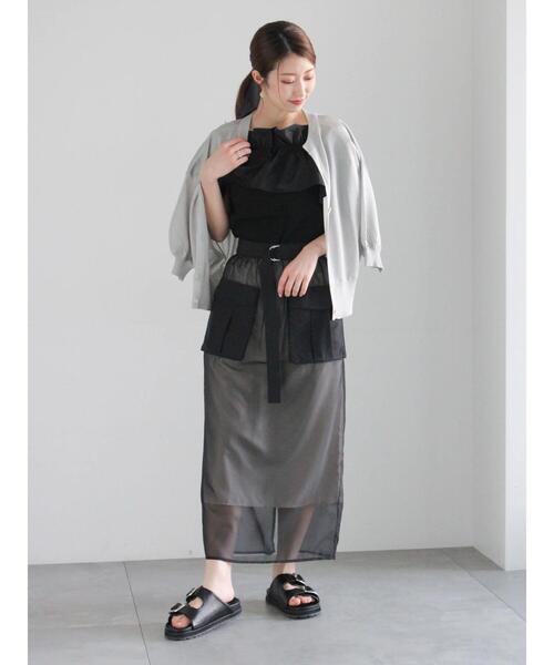 Te chichi（テチチ）の「オフショルドッキングトップス（Tシャツ/カットソー・レディース・ホワイト/モカ/ブラック・F）」の11枚目の写真