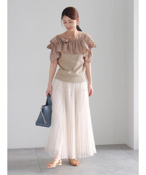 Te chichi（テチチ）の「オフショルドッキングトップス（Tシャツ/カットソー・レディース・ホワイト/モカ/ブラック・F）」の13枚目の写真