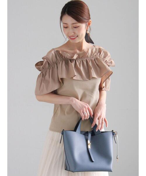 Te chichi（テチチ）の「オフショルドッキングトップス（Tシャツ/カットソー・レディース・ホワイト/モカ/ブラック・F）」の15枚目の写真