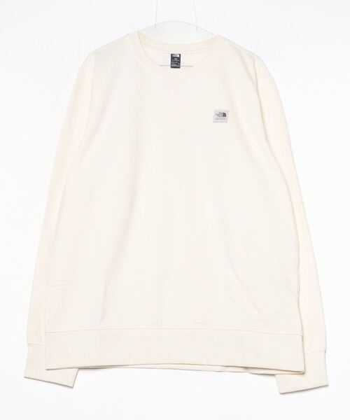 THE NORTH FACE（ザノースフェイス）の「THE NORTH FACE/ザノースフェイス メンズ ヘリテージ パッチ クルーネック スウェット 前Vガゼット ブランドロゴ トレーナー（スウェット・レディース・ホワイト/グレー/カーキ・XL/M/S/L）」の2枚目の写真