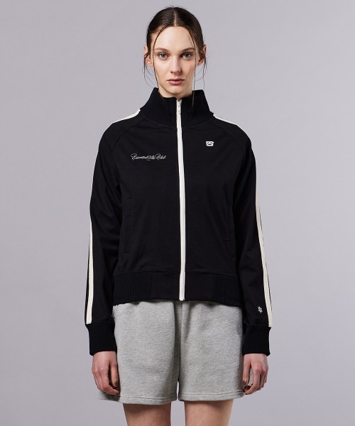 DOUBLE STANDARD CLOTHING(ダブルスタンダードクロージング)の「メッシュリバー トラックジャケット(ブルゾン・レディース・モカ/ブラック・FREE)」の2枚目の写真