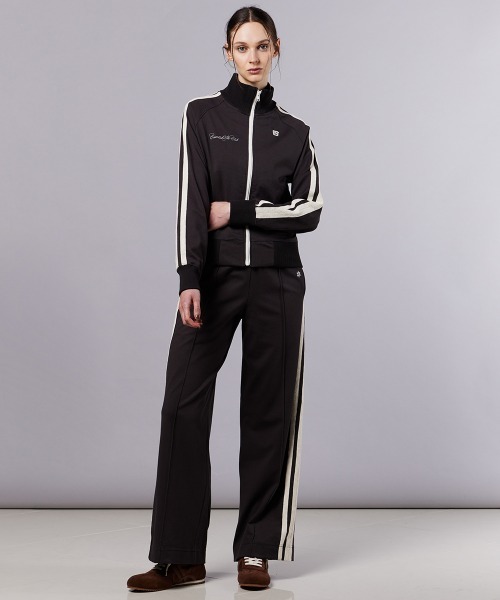 DOUBLE STANDARD CLOTHING(ダブルスタンダードクロージング)の「メッシュリバー トラックジャケット(ブルゾン・レディース・モカ/ブラック・FREE)」の3枚目の写真