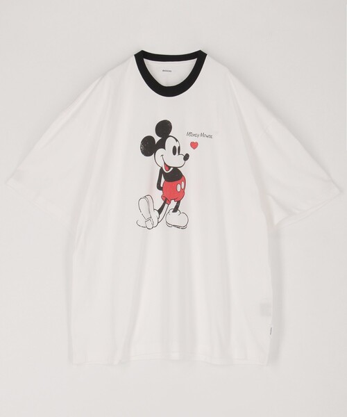 雪の豪奢 BASICKS/ベイシックス ×Mickey DIS / T Ringer Vintage Mouse キッズ・ファミリー