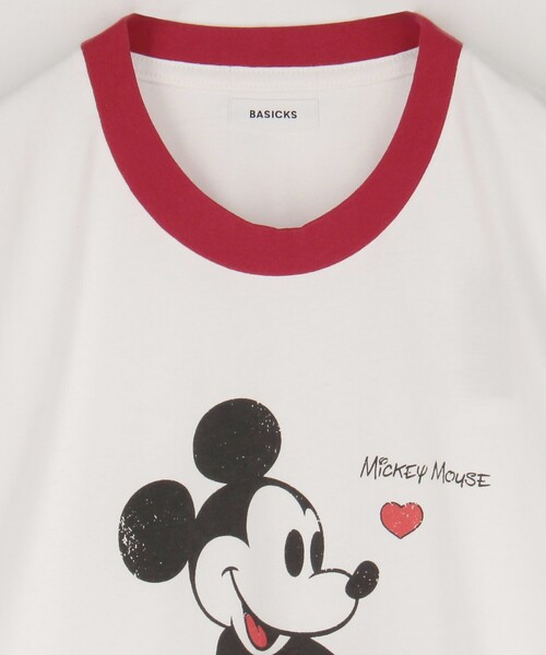 BASICKS/ベイシックス ×Mickey Mouse Vintage Ringer T / DIS