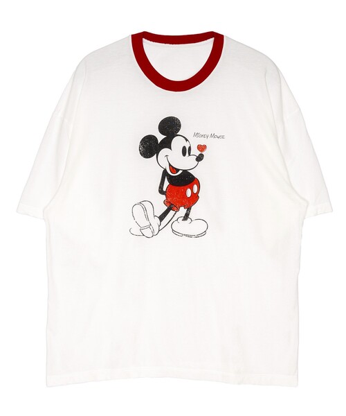 BASICKS/ベイシックス ×Mickey Mouse Vintage Ringer T / DIS