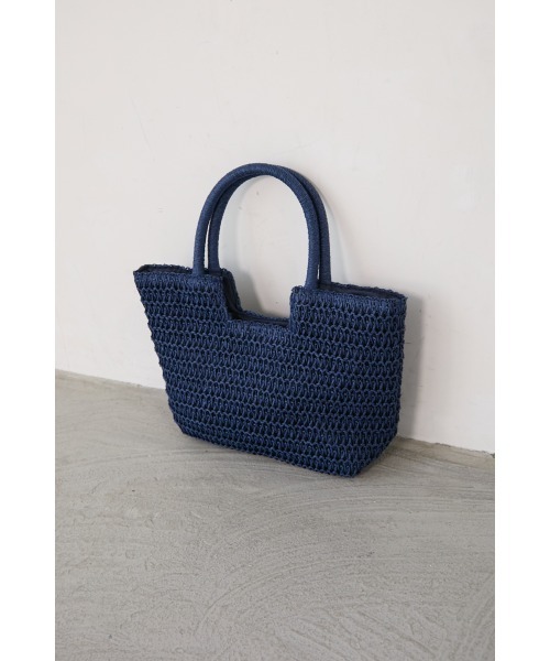 M.deux（エムドゥ）の「ハンドルペーパートート（トートバッグ・レディース・ベージュ/ネイビー・FREE）」の2枚目の写真