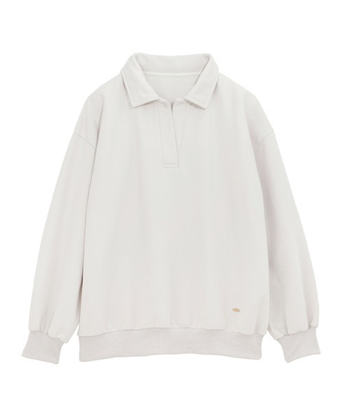 RANAN（ラナン）の「裏起毛ポロ襟オーバーサイズスウェット（スウェット・レディース・アイボリー/ブラック/グレー/イエロー・M-L/L-XL）」の22枚目の写真