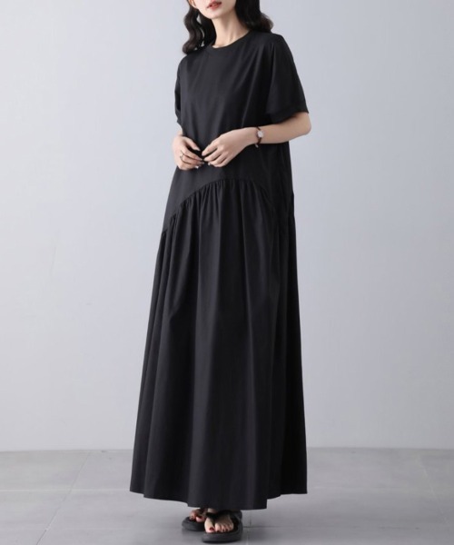 セール】Aラインシンプルロングワンピース（ワンピース）｜ONEP STAR