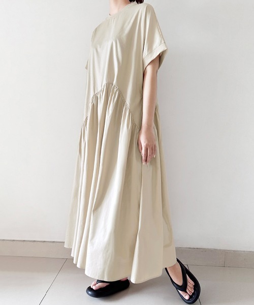 Aラインシンプルロングワンピース（ワンピース）｜ONEP STAR（ワンピ