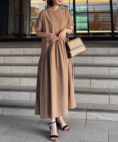 セール】Aラインシンプルロングワンピース（ワンピース）｜ONEP STAR