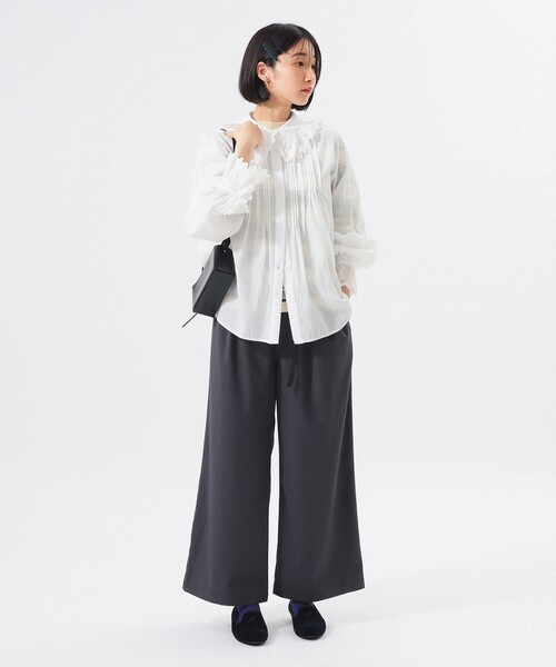 Gramicci（グラミチ）の「【別注】Gramicci / 2プリーツ ワイド スラックス 25FW（スラックス・レディース・チャコールグレー/ネイビー・ONE SIZE）」の22枚目の写真