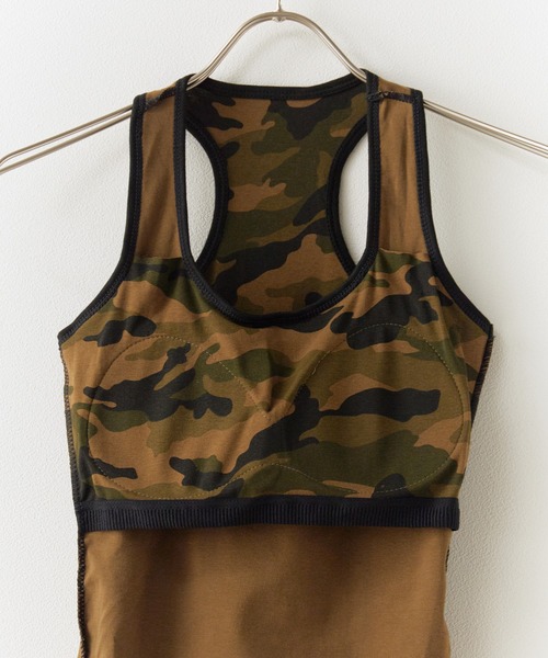 Chick（チック）の「Greco tank top with all-over pattern / 総柄 グレコタンクトップ（タンクトップ・レディース・ゼブラ/ホワイト系/レオパード/カモフラージュ・FREE）」の14枚目の写真
