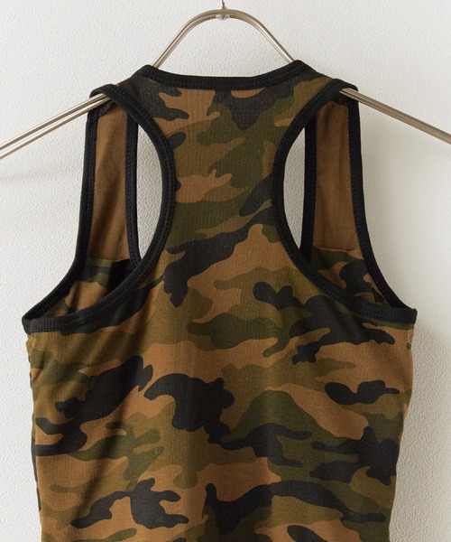 Chick（チック）の「Greco tank top with all-over pattern / 総柄 グレコタンクトップ（タンクトップ・レディース・ゼブラ/ホワイト系/レオパード/カモフラージュ・FREE）」の13枚目の写真