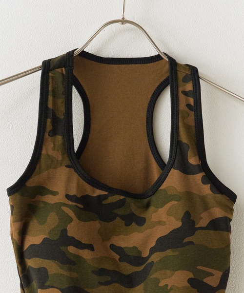 Chick（チック）の「Greco tank top with all-over pattern / 総柄 グレコタンクトップ（タンクトップ・レディース・ゼブラ/ホワイト系/レオパード/カモフラージュ・FREE）」の10枚目の写真