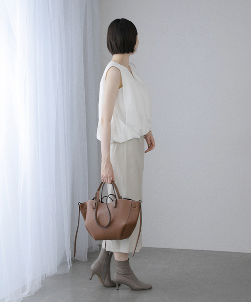 La TOTALITE(ラトータリテ)の「【洗える】バルーンブラウス(シャツ/ブラウス・レディース・ホワイト/ブラウン・FREE)」の5枚目の写真