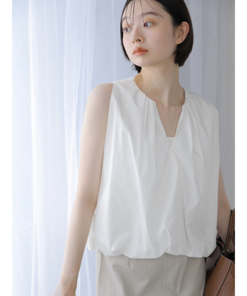 La TOTALITE(ラトータリテ)の「【洗える】バルーンブラウス(シャツ/ブラウス・レディース・ホワイト/ブラウン・FREE)」の9枚目の写真