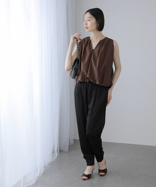 La TOTALITE(ラトータリテ)の「【洗える】バルーンブラウス(シャツ/ブラウス・レディース・ホワイト/ブラウン・FREE)」の12枚目の写真