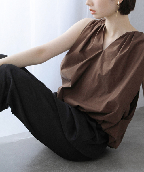 La TOTALITE(ラトータリテ)の「【洗える】バルーンブラウス(シャツ/ブラウス・レディース・ホワイト/ブラウン・FREE)」の16枚目の写真