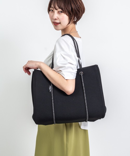 Willow Bay(ウィローベイ)の「【Willow Bay/ウィローベイ】トートバッグ マザーズバッグ(トートバッグ・レディース・ブラック×ブラック/ホワイト×ホワイト/カーキ・FREE)」の3枚目の写真