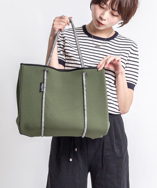 Willow Bay(ウィローベイ)の「【Willow Bay/ウィローベイ】トートバッグ マザーズバッグ(トートバッグ・レディース・ブラック×ブラック/ホワイト×ホワイト/カーキ・FREE)」の15枚目の写真