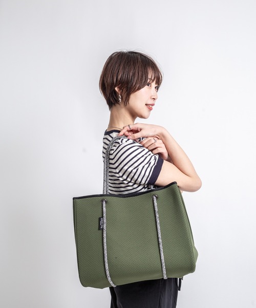 Willow Bay(ウィローベイ)の「【Willow Bay/ウィローベイ】トートバッグ マザーズバッグ(トートバッグ・レディース・ブラック×ブラック/ホワイト×ホワイト/カーキ・FREE)」の17枚目の写真