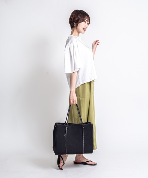Willow Bay(ウィローベイ)の「【Willow Bay/ウィローベイ】トートバッグ マザーズバッグ(トートバッグ・レディース・ブラック×ブラック/ホワイト×ホワイト/カーキ・FREE)」の14枚目の写真