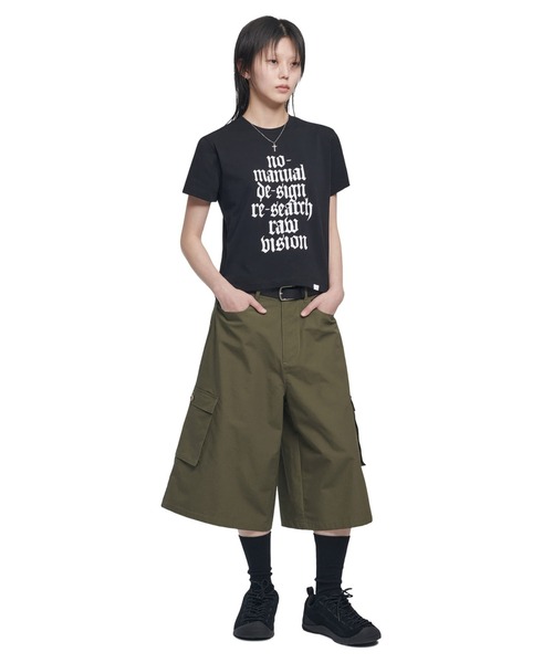 NOMANUAL(NOMANUAL)の「「NOMANUAL /ノーマニュアル」RAW VISION T-SHIRT(Tシャツ/カットソー・メンズ・ホワイト/ブラック・LARGE/MEDIUM)」の12枚目の写真