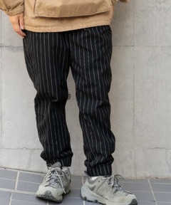 【暖】リバーシブルストライプテーパードパンツ