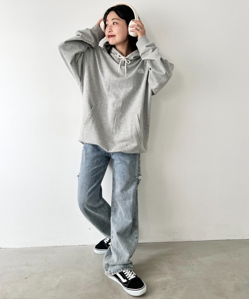 THE NORTH FACE(ザノースフェイス)の「THE NORTH FACE(ザ・ノースフェイス)/ワンポイント ロゴ刺繍 パーカー フーディ/M'S CORE HOODIE(パーカー・レディース・グレー/クリーム/ブラック/ライトブルー/サンドベージュ・XL/L/XXL/M)」の9枚目の写真