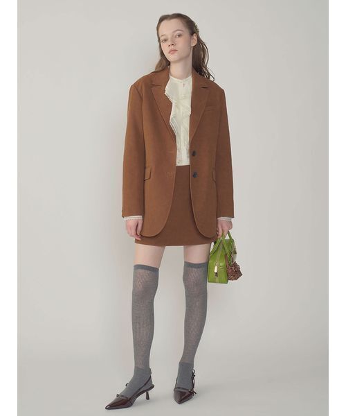 LILY BROWN（リリーブラウン）の「バリエーションラップミニスカート（スカート・レディース・グレー/ブラウン/チェック・0/1）」の5枚目の写真