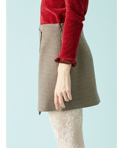 LILY BROWN（リリーブラウン）の「バリエーションラップミニスカート（スカート・レディース・グレー/ブラウン/チェック・0/1）」の13枚目の写真