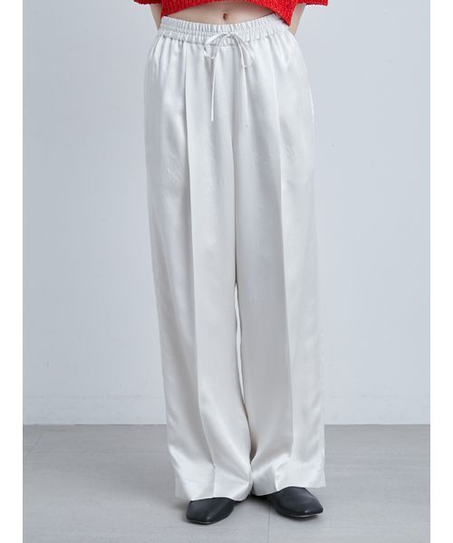 tomochi サテンタックパンツ 36サイズ セール】サテンタックイージーパンツ（その他パンツ）｜MIESROHE